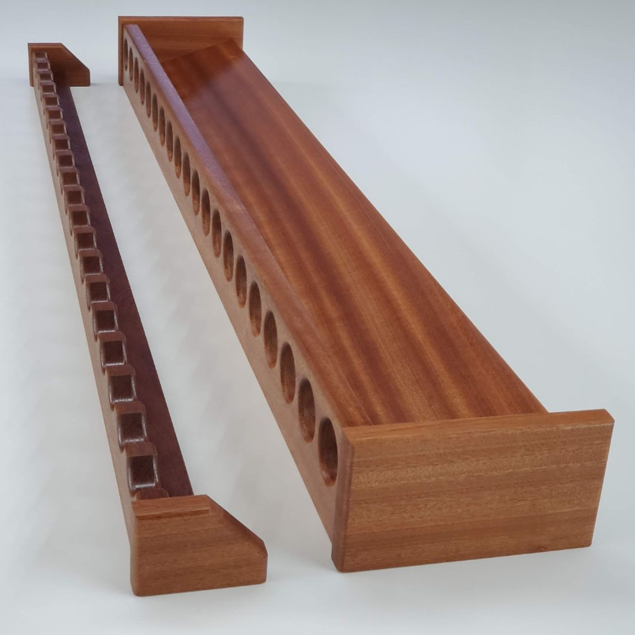 Solid Mahogany Vertical Fishing Rod Rack