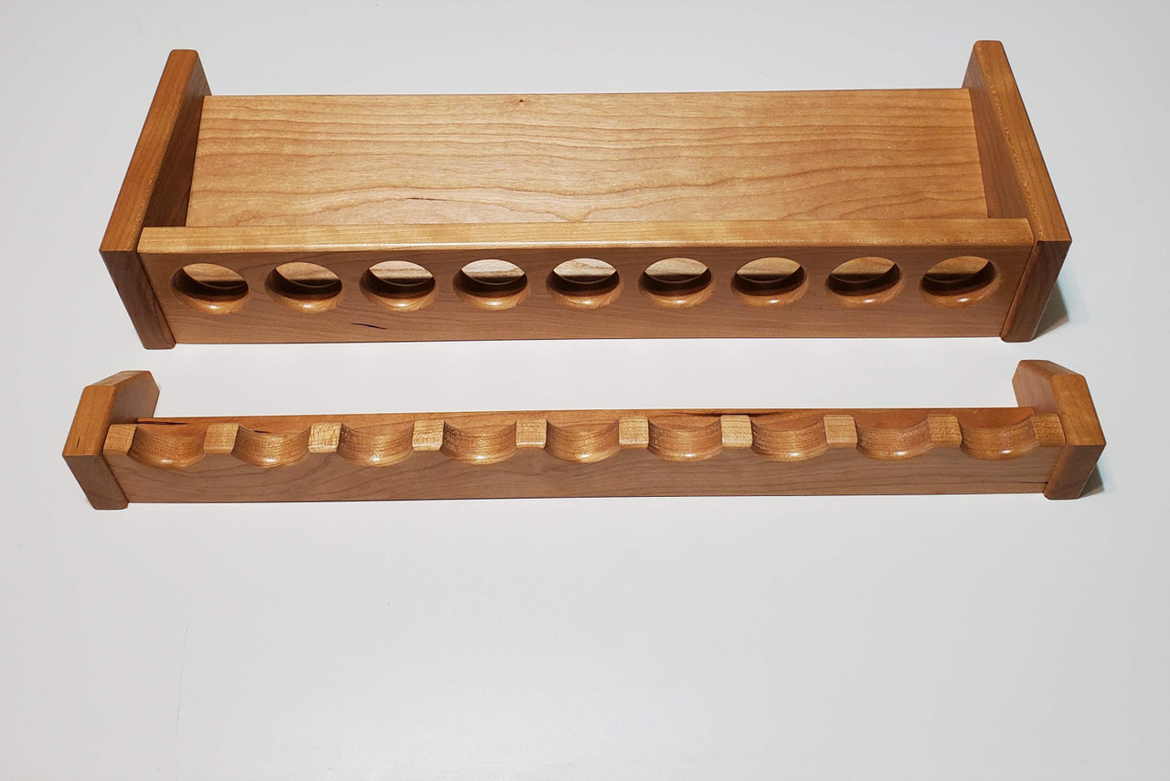Custom Fishing Rod Rack, Solid Cherry Wood - Chris Skrobarczyk Carpentry