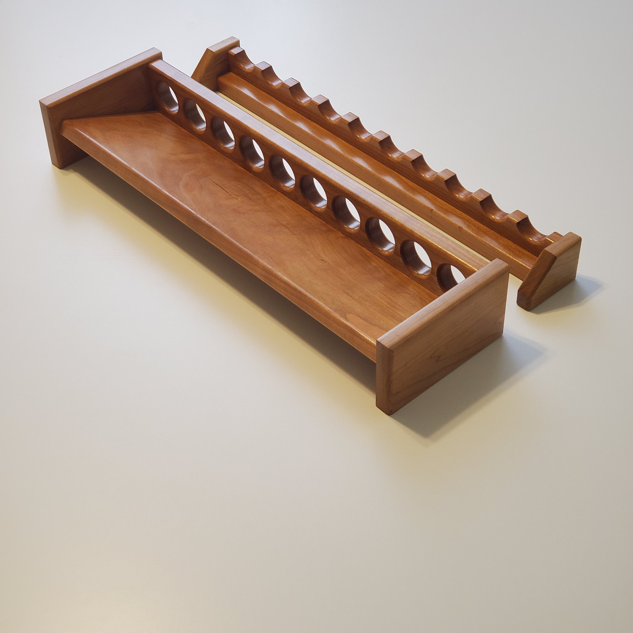 Custom Fishing Rod Rack, Solid Cherry Wood