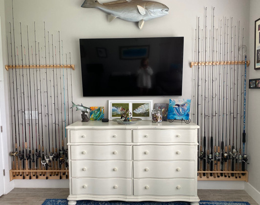 Custom Fishing Rod Rack, Solid Walnut Wood with Maple Inlay, Any Size ...