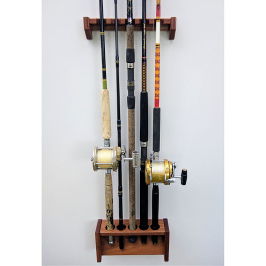 Custom Fishing Rod Rack, Solid Red Oak Wood, Unfinished - Chris ...