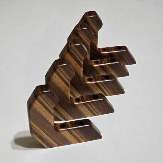 Archery Bow Hooks, Walnut and Zebrawood