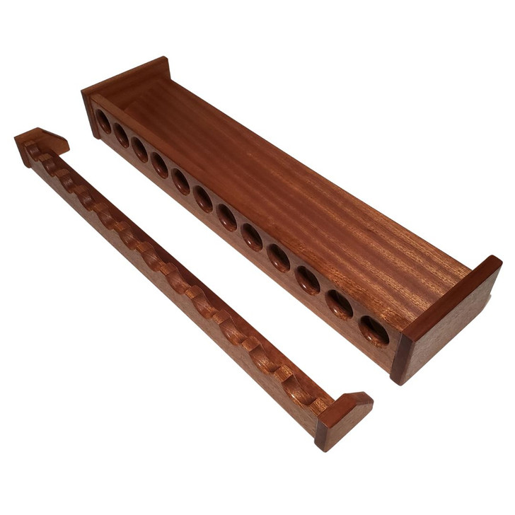 Mahogany Fishing Rod Rack, 26 Inch Pole Holder