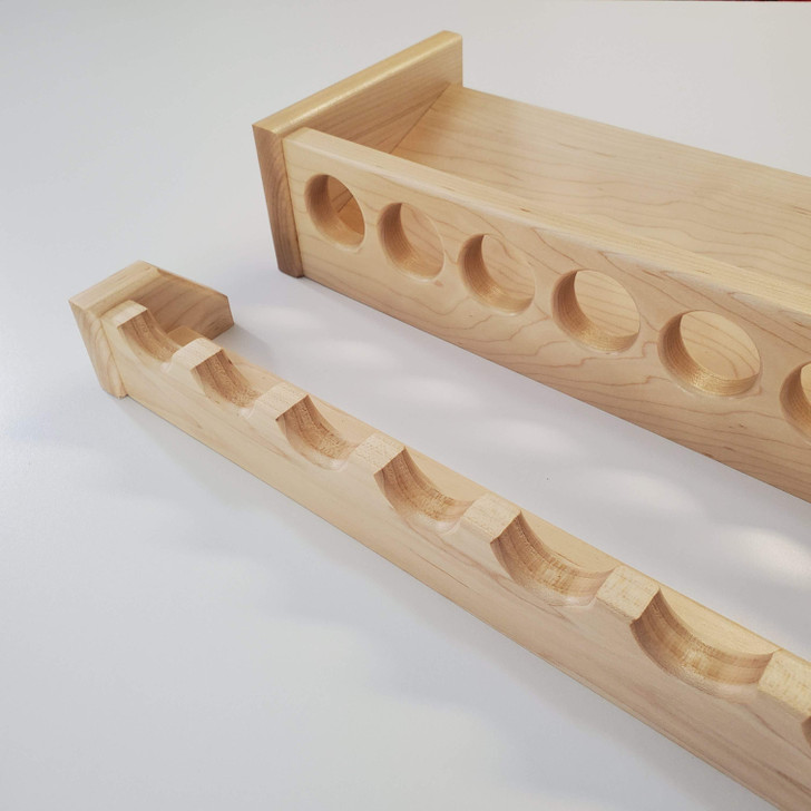 maple fishing rod rack right side from top left