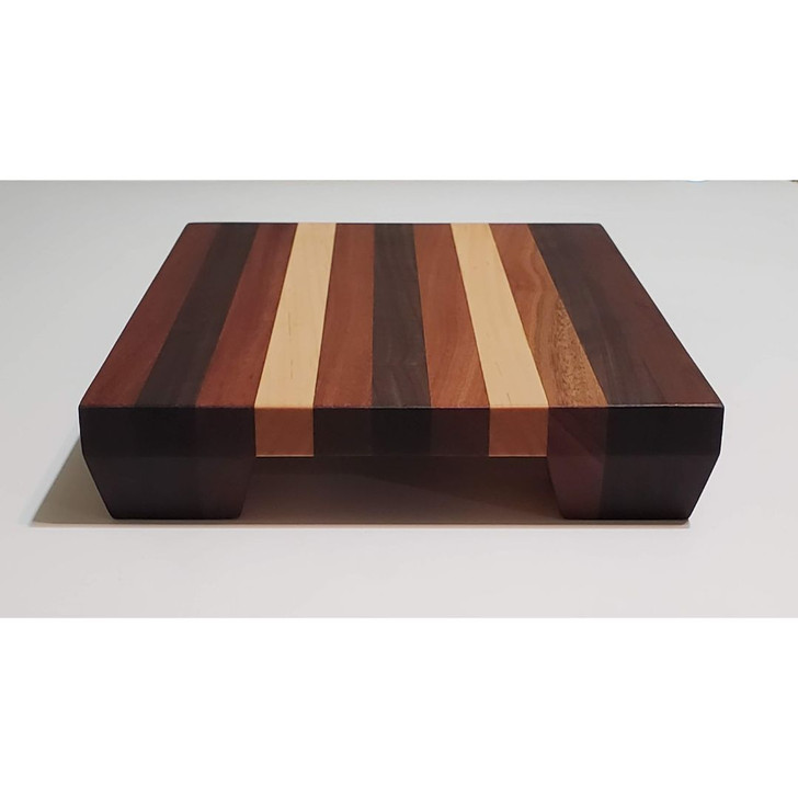 Solid Mahogany, Maple, and Walnut Wood Edge Grain Cutting Board