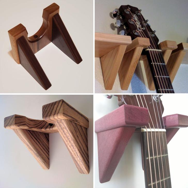 Four guitar hangers, multiple options, made to order