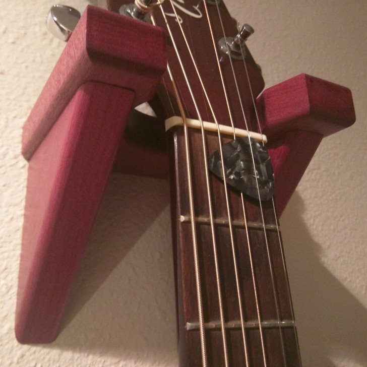 Solid purple heart wood classical guitar hanger