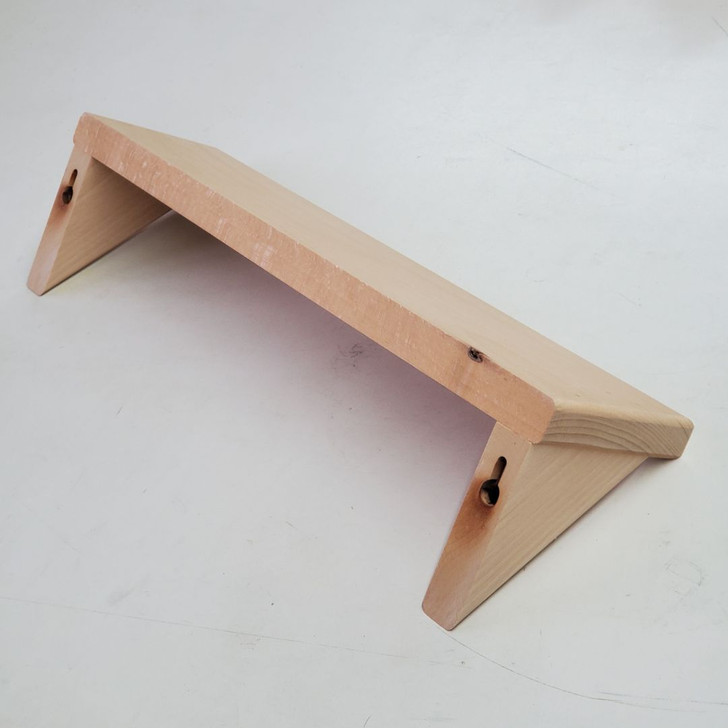 Solid Beech Wood Shelf | 15 Inch | Unfinished, keyholes in back of corbels for easy concealed fastening with included hardware