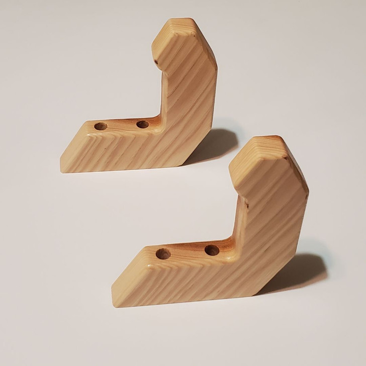 Solid Hickory Wood Archery Bow Rack Hooks