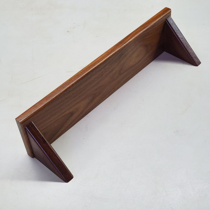 wall mount shelf, 16 inch, solid walnut wood construction