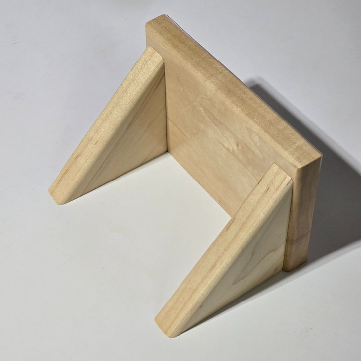 six inch maple shelf bottom right front view
