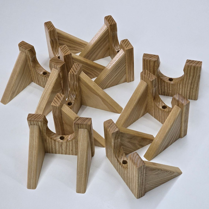 eight ash guitar hangers on white background