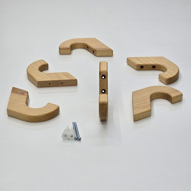 Hickory Wall Hooks, Shown from All Angles