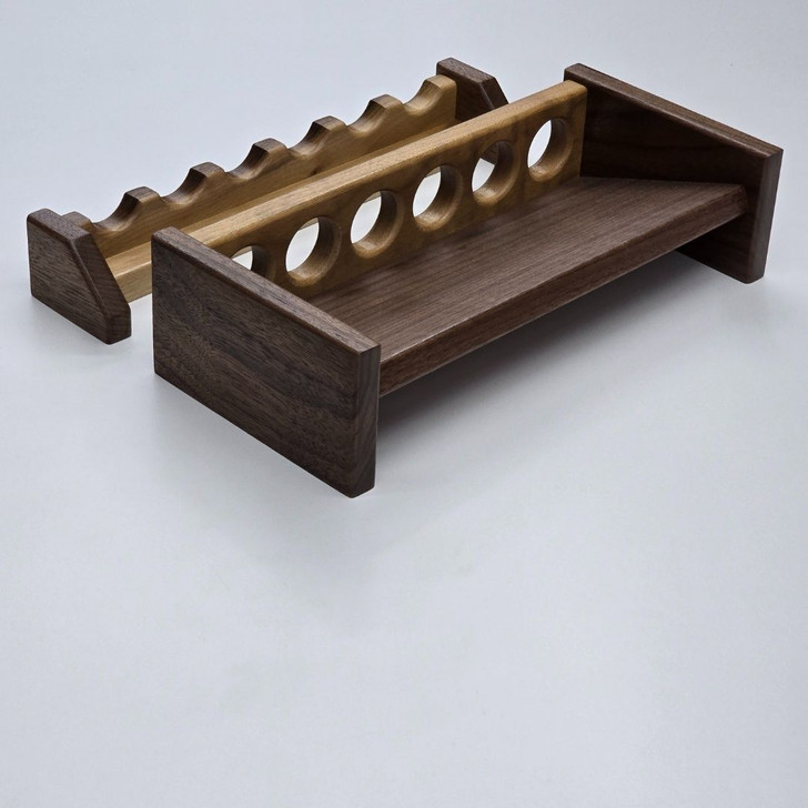 14 Inch Solid Walnut Wood Fishing Rod Rack