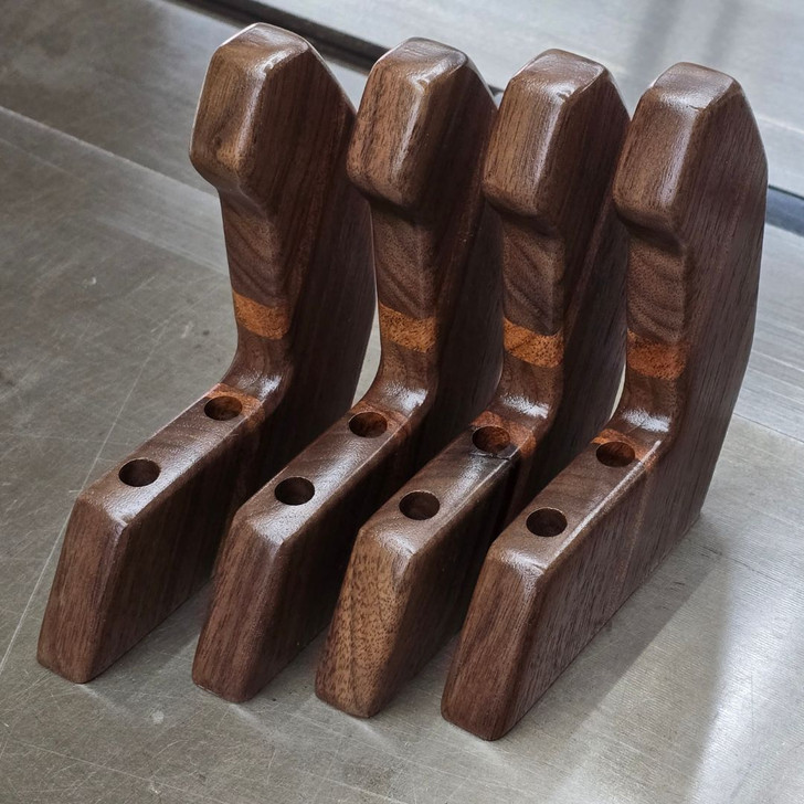 Limited Run Archery Bow Hooks, Walnut with Mesquite Stripe, by Chris Skrobarczyk Carpentry