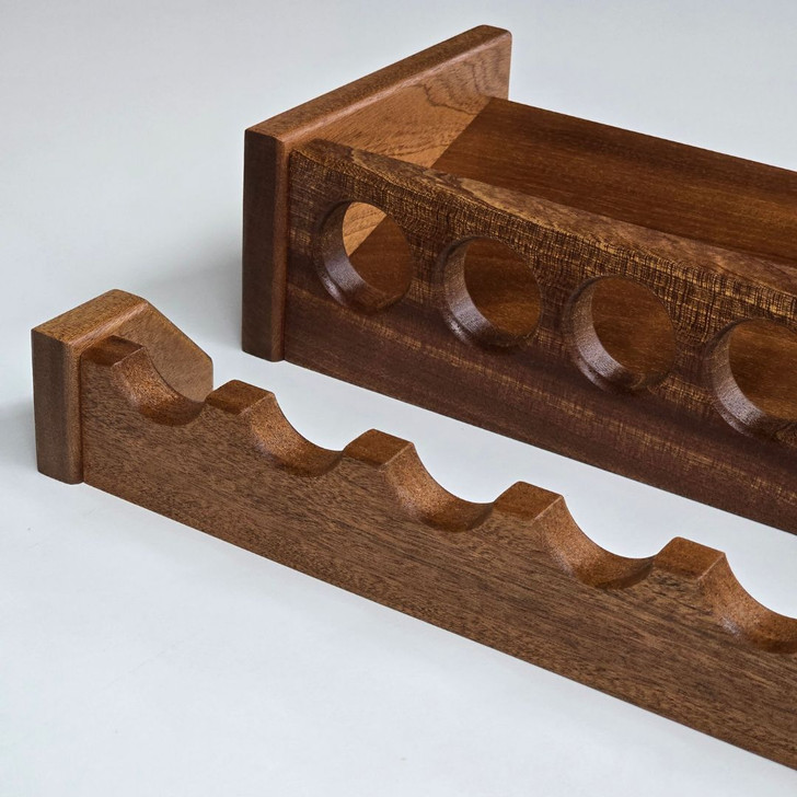 76 inch solid mahogany wood fishing rod rack