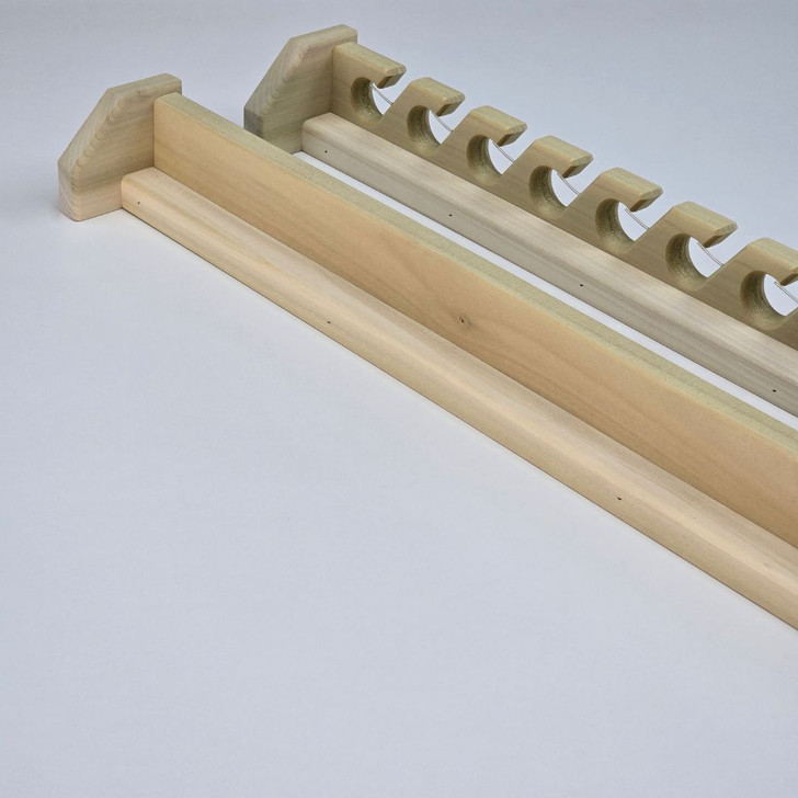 46 inch solid poplar wall mount vertical fly rod rack