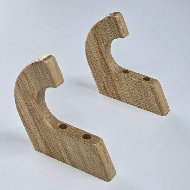 Solid Red Oak Gun Hooks for the Wall (Sold Individually)