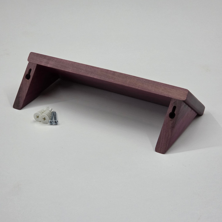 Twelve inch purple heart wood shelf