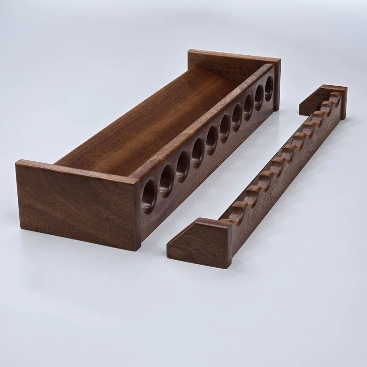 Whether you're organizing your garage, workshop, tackle room, man cave, lake house, or fishing cabin, this solid hardwood fishing rod rack transforms clutter and disorder into an attractive display worthy of your favorite fishing equipment.
