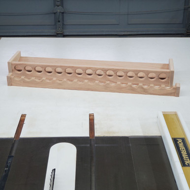 Empty Rod Rack 32 Inch Rod Rack | Unfinished Solid Red Oak Wood