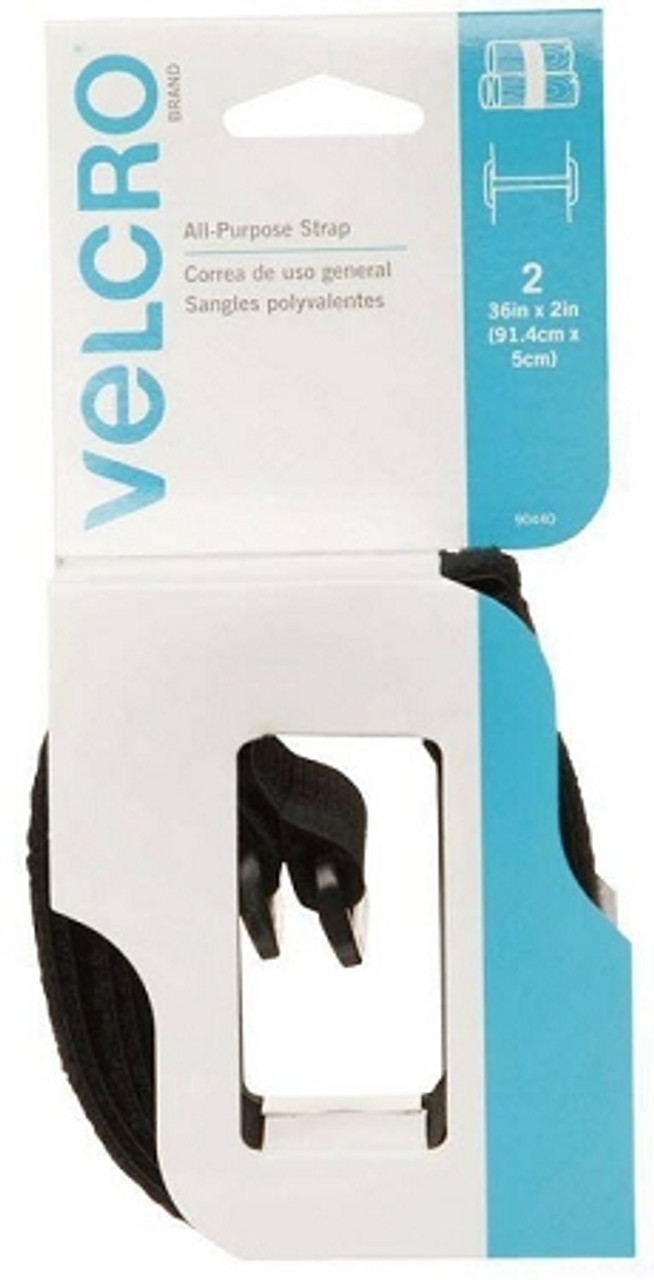Velcro Velstretch Strap 1 X 27-Inch, 2 Pack, Black (90441
