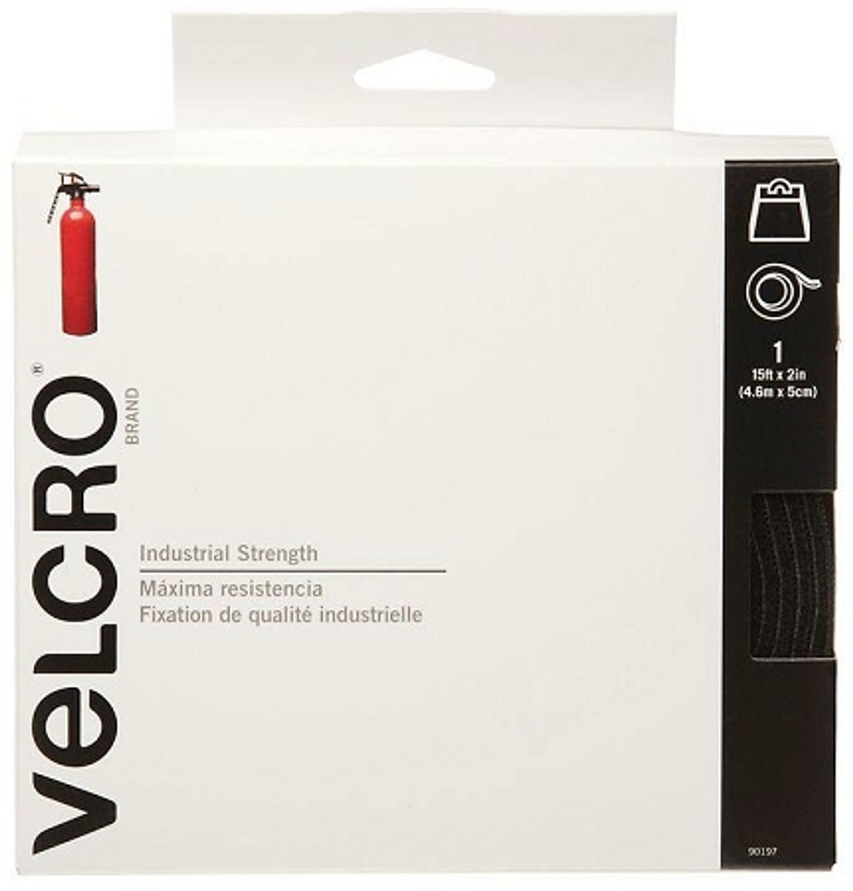 VELCRO Brand - Industrial Strength Indoor & Outdoor Use Superior Holding  Power on Smooth Surfaces Size 10ft x 2in Tape, White - Pack of 1