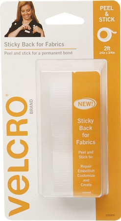 VELCRO® Brand Stick-On Hook & Loop For Fabric .75