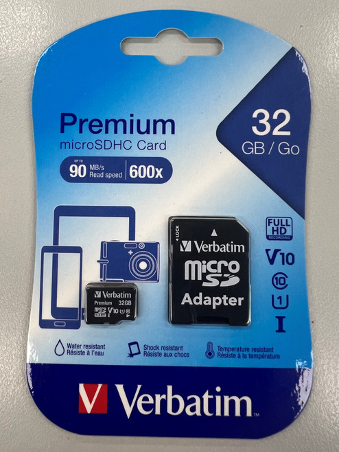 32GB MICRO SD CARD WITH MACRO ADAPTOR
