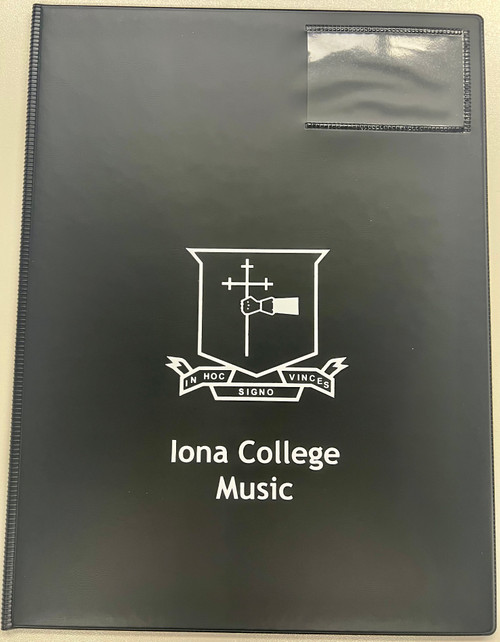 BLACK BAND FOLDER  WITH COLLEGE LOGO