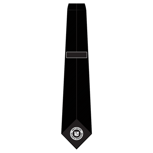 OLD BOYS TIE PLAIN BLACK (Logo on the back)