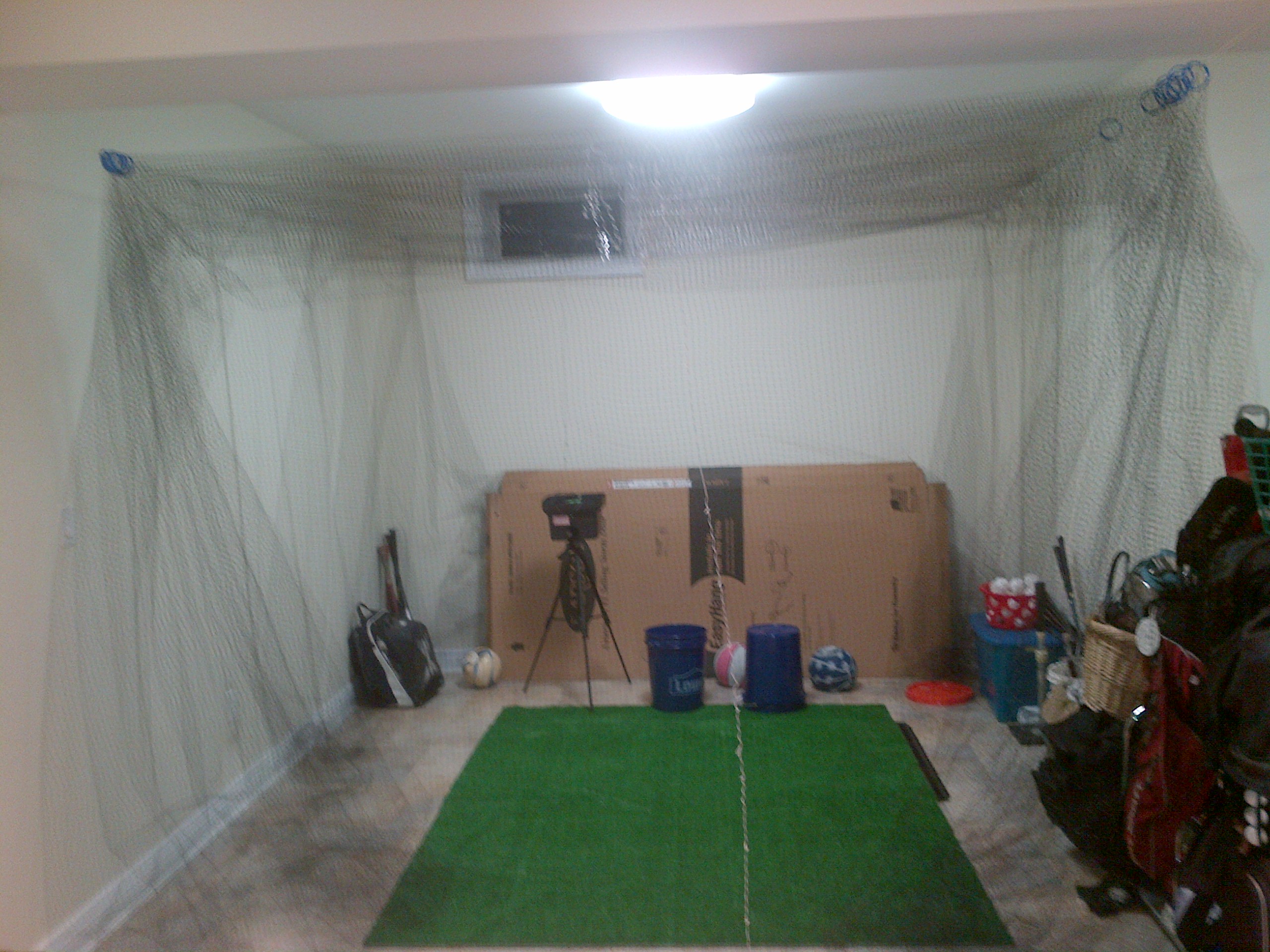 Basement cage set up