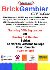 Brick Lady is popping up at Brickgambier a LEGO®  Fan Event