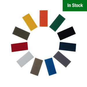 Range of 11 colored velcro identifier tabs