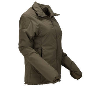 45 Degree View of Women's Helion Type B with Collar in Ranger Green