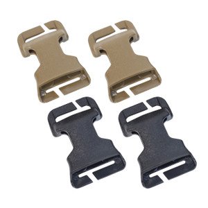 4 tactical military replacement QASM buckles to attach your chest rig to your plate carrier in black and tan499