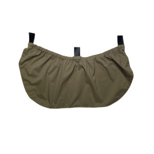 front view of a ranger green neck cover that attaches to tactical military style helmets for sun. blocking front view of a ranger green neck cover that attaches to tactical military style helmets for sun. blocking