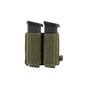 Front view of Double pistol mag placard expansion in ranger green Front view of Double pistol mag placard expansion in ranger green