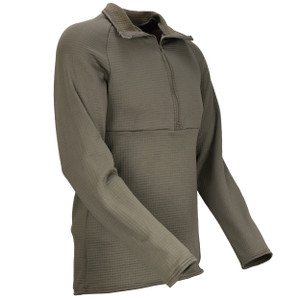 45 degree View of Baseline Pullover in Ranger Green 45 degree View of Baseline Pullover in Ranger Green