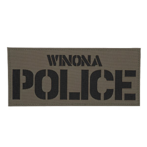 9"x 4" Multi line Call Sign Patch in Ranger Green with Black Text