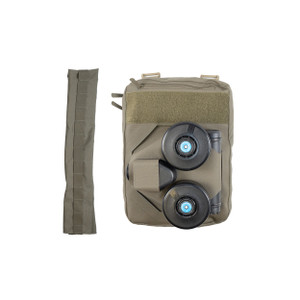 Back view of PAPR pack in ranger green