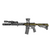 tactical military style rifle sling in multicam tropic with fast adjustment capabilities in the stowed position on a rifle in the short configuration tactical military style rifle sling in multicam tropic with fast adjustment capabilities in the stowed position on a rifle in the short configuration