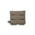 Back side view of a tactical military pistol mag pouch in ranger green for 2 pistol mags Back side view of a tactical military pistol mag pouch in ranger green for 2 pistol mags