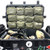 Front view of a DM ranger green kit organizer bag inside of a pelican type box. Front view of a DM ranger green kit organizer bag inside of a pelican type box.