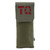 front closed view of a tactical military style tourniquet pouch that holds 2 TQ's  in ranger green and red insert front closed view of a tactical military style tourniquet pouch that holds 2 TQ's  in ranger green and red insert