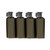 front side view of a military tactical style placard expansion pouch for 4 small flash bangs