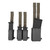 Front of Three Pouches; Single Pistol, Double Pistol, and Rifle mag with MOLLE + MOLLE Straps Shown Before Attachment