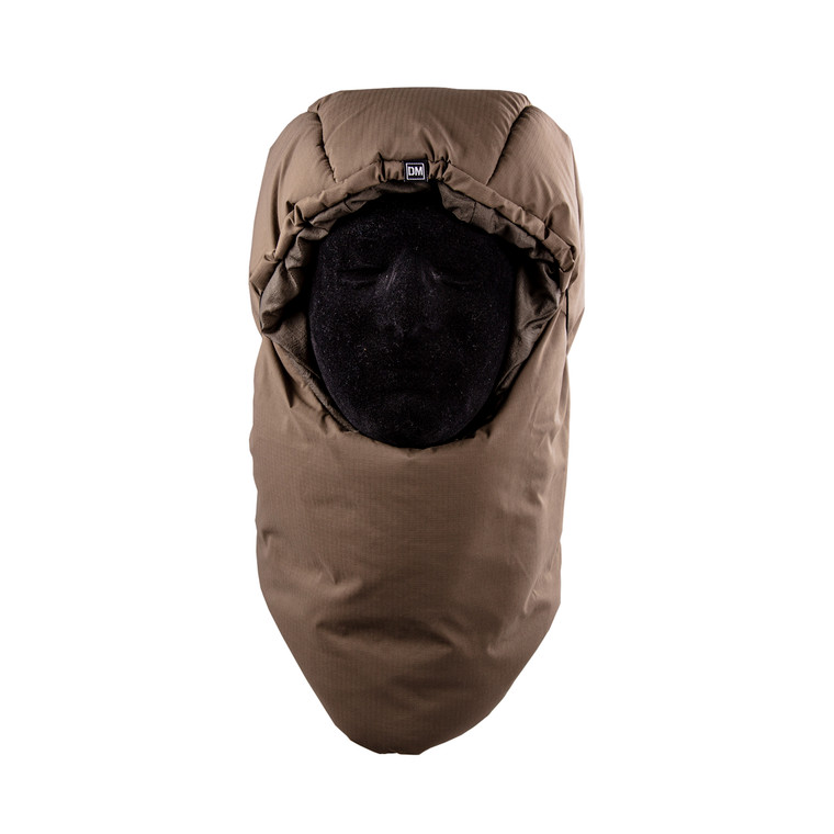 front view of a tactical military style recce independent water proof winter hood
