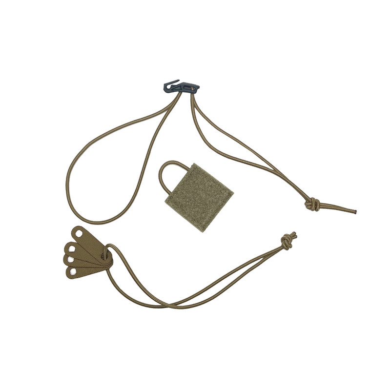 Component view of the dm counter weight upgrade kit in coyote brown