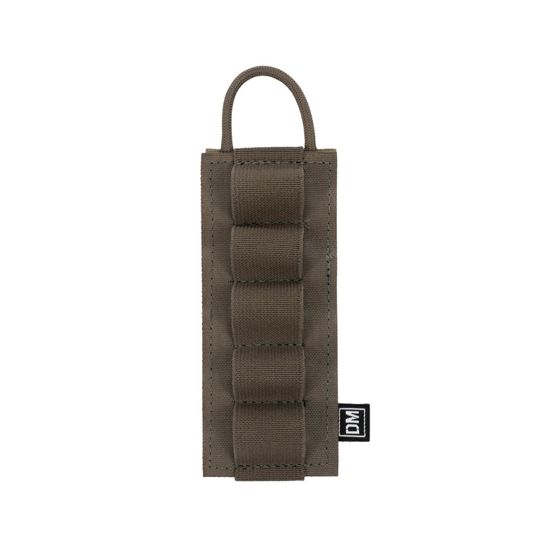front view of a tactical military style battery card in ranger green